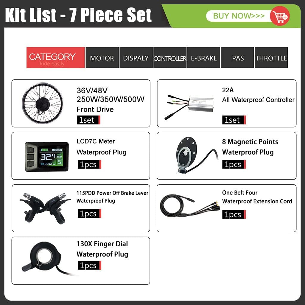 48V 500W 26 Front Wheel Electric Bicycle Motor Kit K708