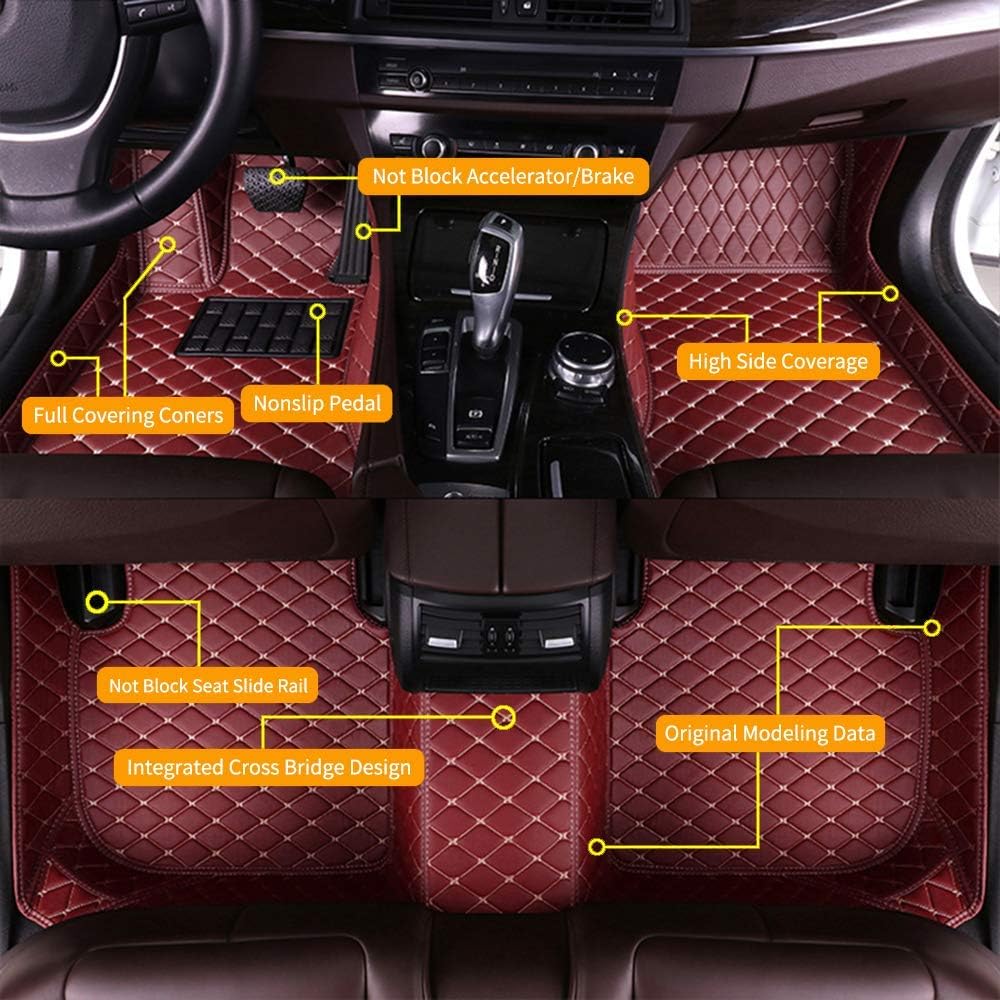 Custom Car Floor Mats Waterproof Anti-Skid Leather Full Coverage Set K855696