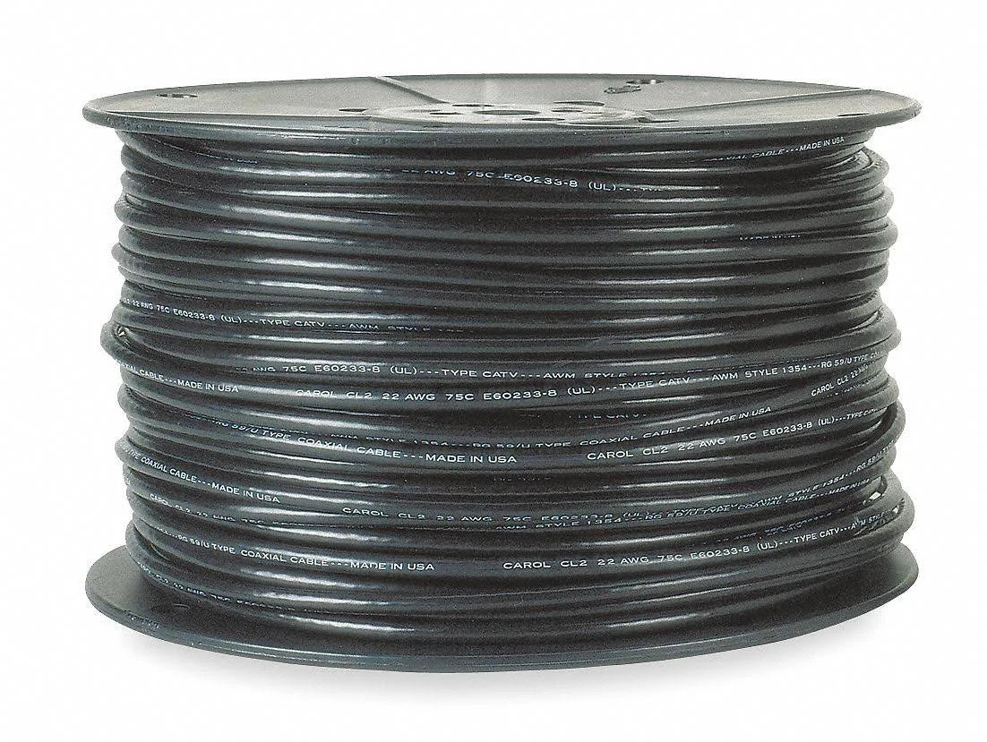 Coaxial Cable, 20 Awg, Black, PVC D851325