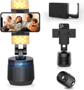 Smart Auto Face Tracking Phone Holder with Remote, 360 Rotation Tripod with Fill Light, Pack of 2 U7361