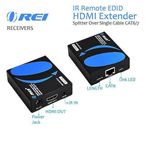 1x8 HDMI Extender Splitter Over Single Cable CAT6/7 1080p with IR Remote P2423