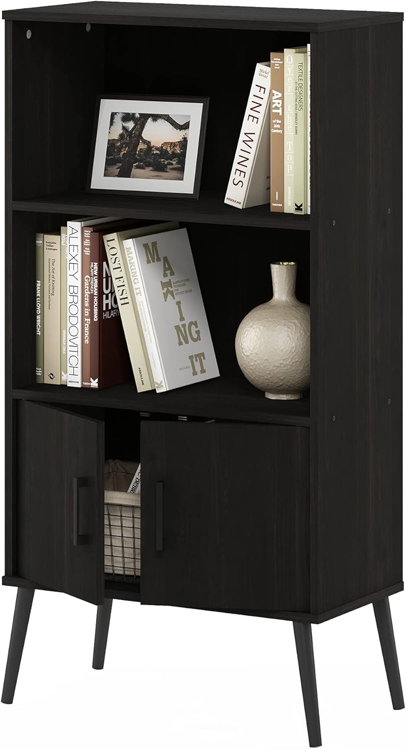 Espresso Accent Cabinet with Wood Legs Z626358