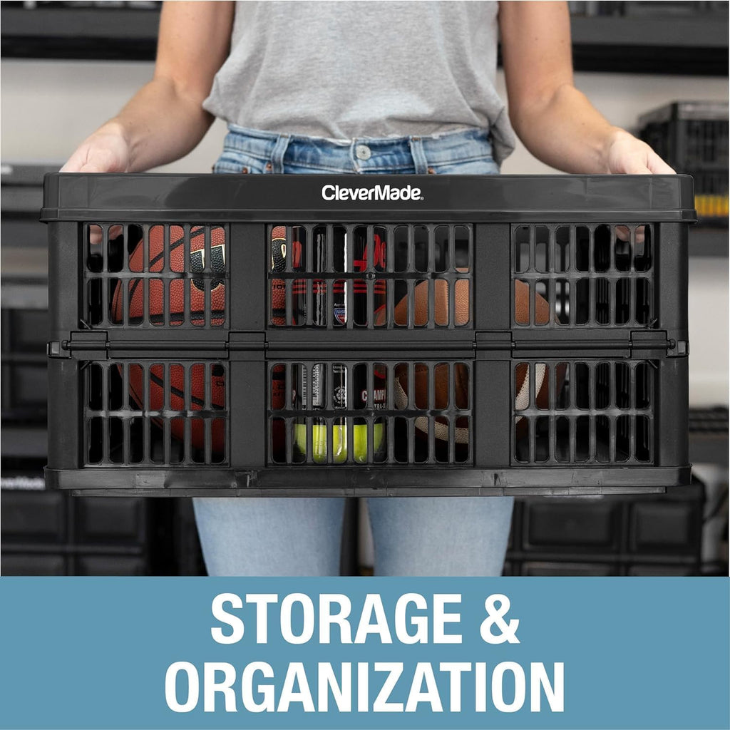 3PK 45L Collapsible Plastic Storage Bins C462777