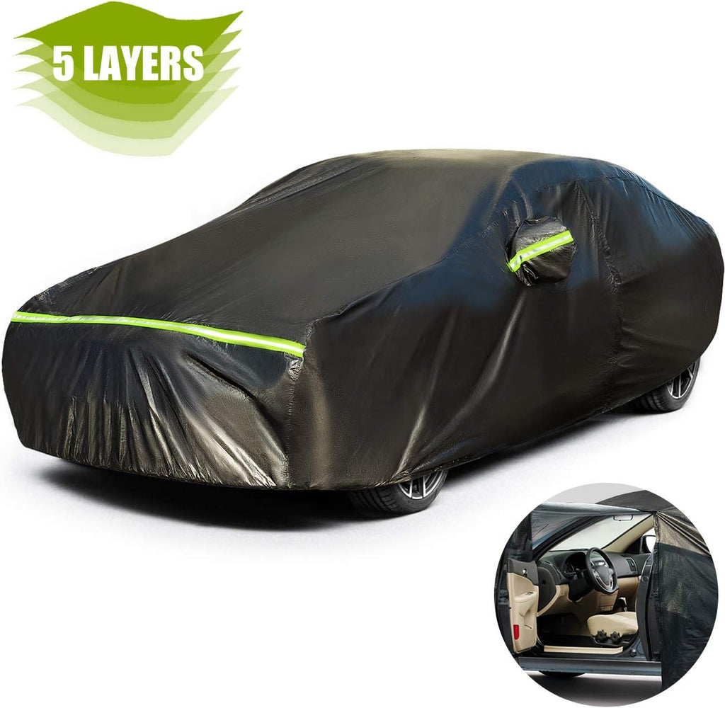 SUV Car Cover 5 Layer Waterproof Windproof Scratch Resistant Pack of 2 A657302