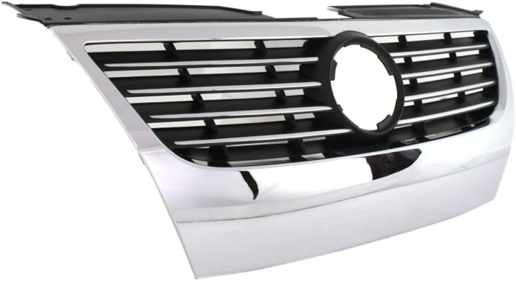Chrome Shell Grille Assembly with Black Insert for Volkswagen Passat 2006-2010 D66508