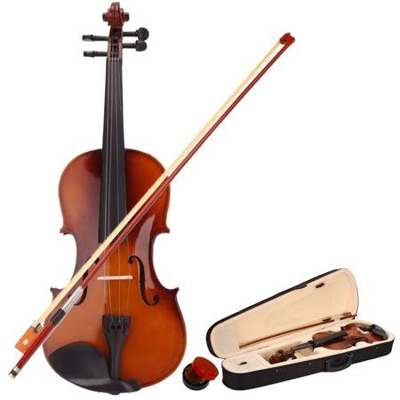 Full Size 4/4 Handmade Basswood Acoustic Violin Starter Kit E46458