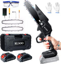 6 Inch 24V Cordless Mini Chainsaw with 2 Batteries and 2 Chains A5902