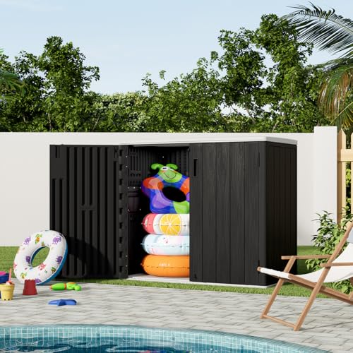 57 Cu.ft Brown Outdoor Vertical Storage Shed T7981