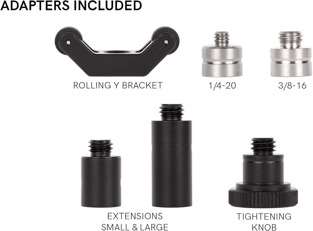 Universal Lens Support with Rolling Y-Bracket and Height Extension Posts C819