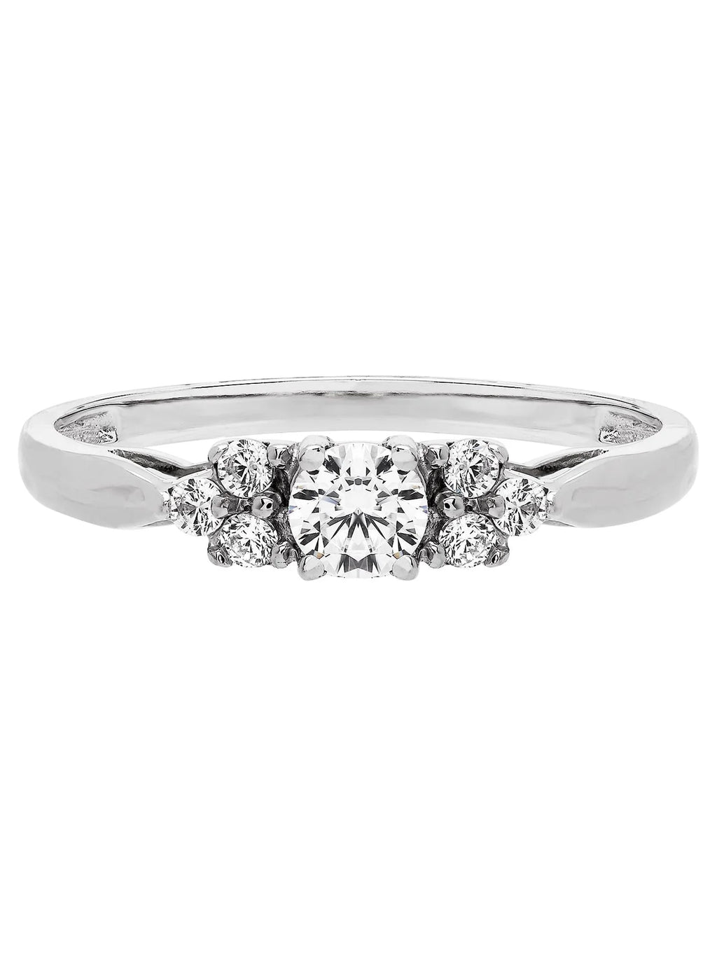 Cubic Zirconia Engagement Ring in 10K White Gold K284298
