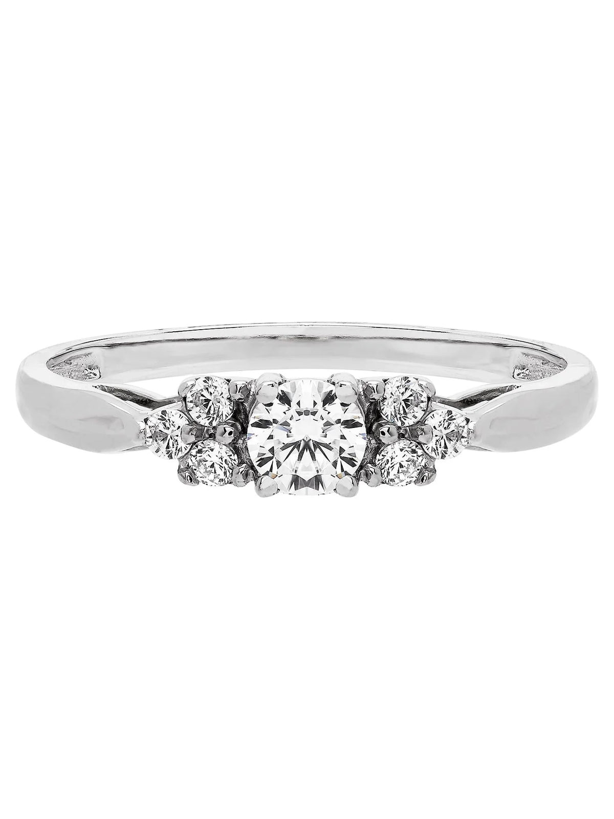 Cubic Zirconia Engagement Ring in 10K White Gold K284298
