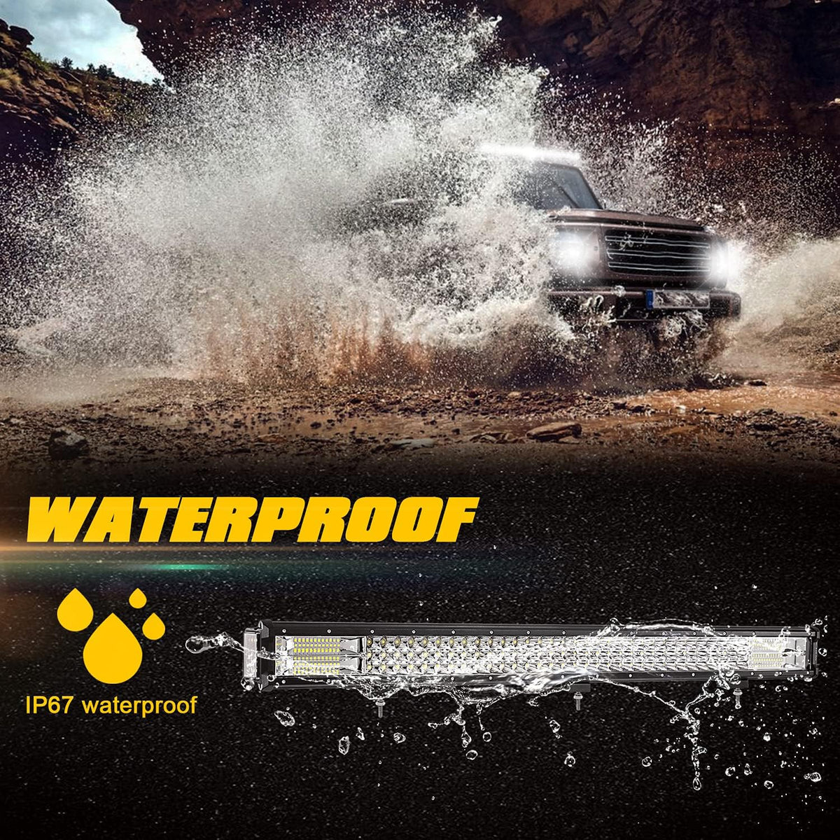 32inch Triple Row LED Light Bar Spot Flood Combo Offroad Light C91121