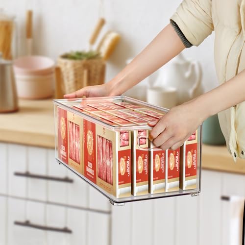 2 Pack Deep Freezer Organizer Bins, Stackable Chest Freezer Storage Bins, Food-Grade Plastic H500691