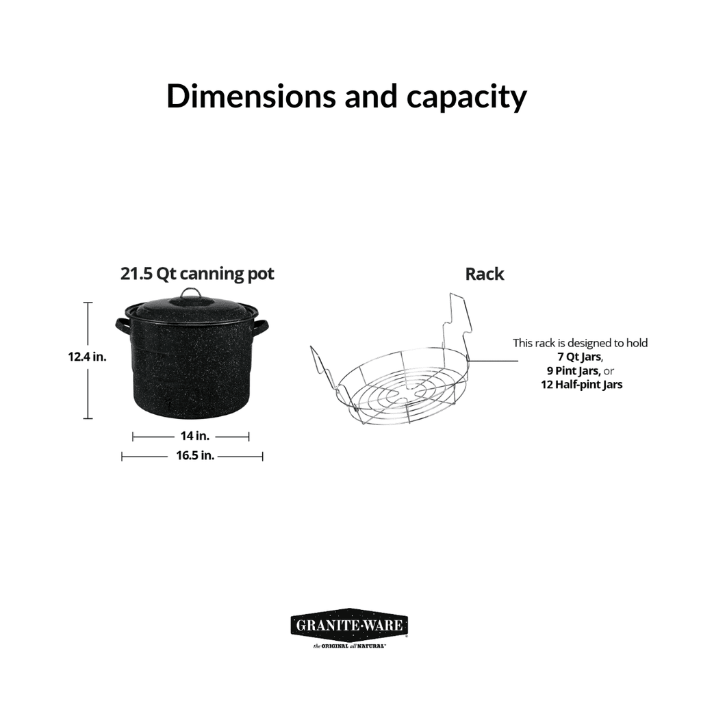 21.5-Quart Water Bath Canner with Jar Rack L136