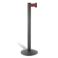 Black with Red Stripe Retractable Belt Stanchion R5307