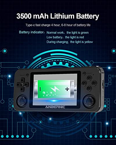 RG351P Black Handheld Game Console C1337