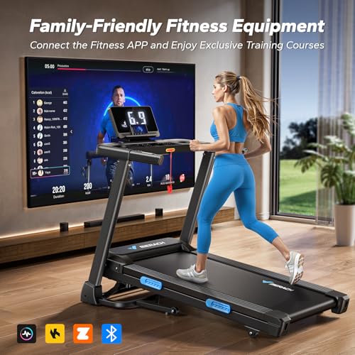 Foldable Treadmill with Incline, 7.5MPH, 16.5" Wider Belt B137205