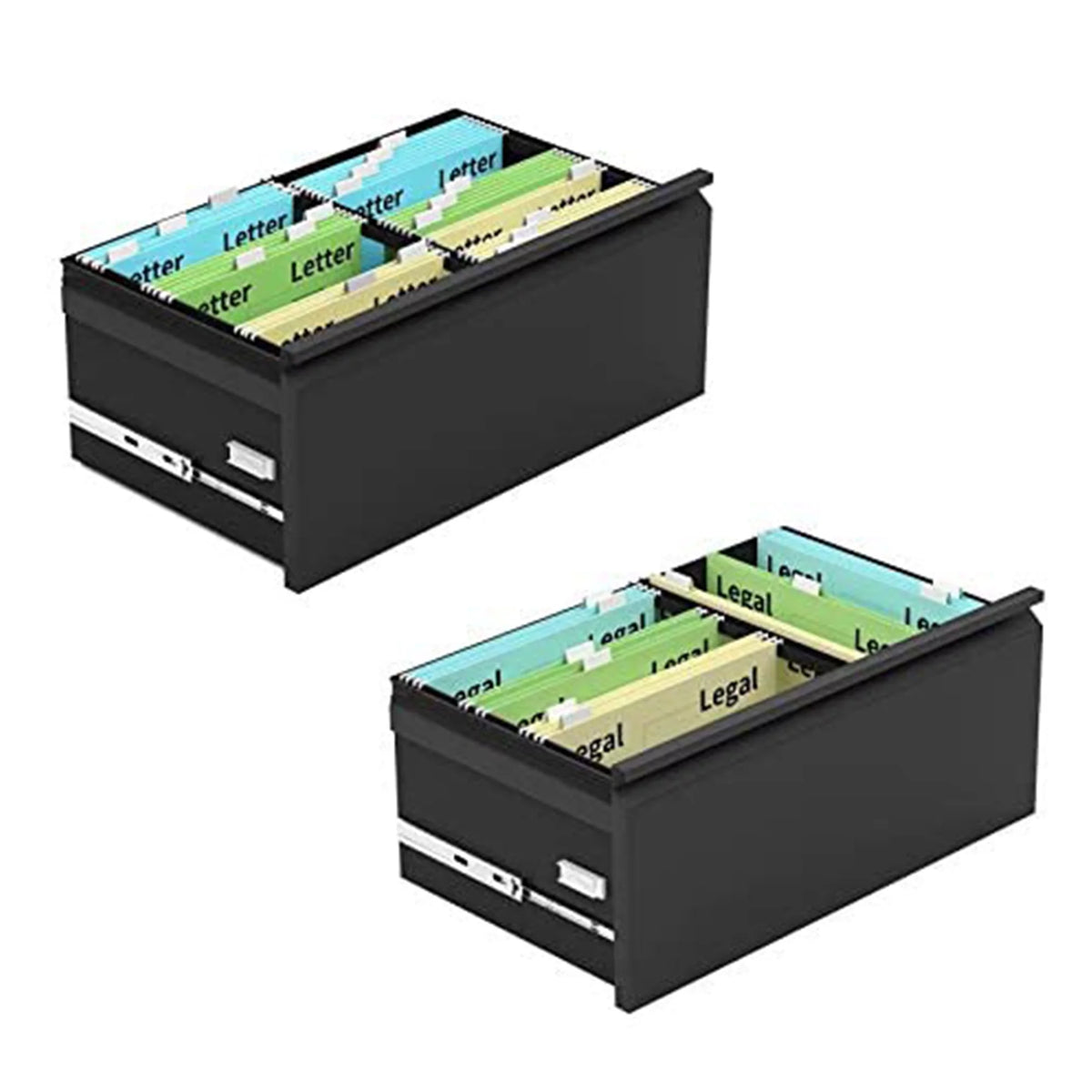 4 Drawer Black File Cabinet with Lock C2101