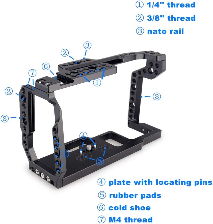 Camera Cage with NATO Handle for Blackmagic Design Pocket Cinema Camera 4K /6K E530799