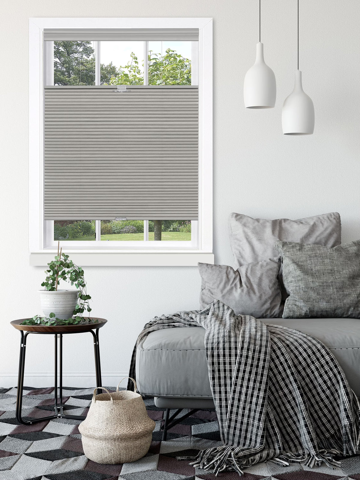Cordless Cellular Shade 23"L x 64"W Dove Grey Z639241