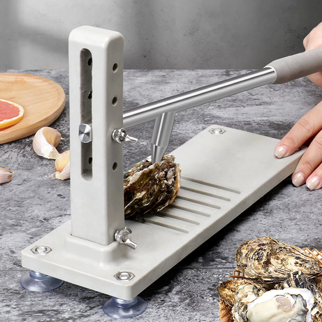 Manual Oyster Clam Shucker Stainless Opener Tool with 2 Blade Q593