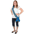 6 Pc Blue and Gold Satin Sash H53910