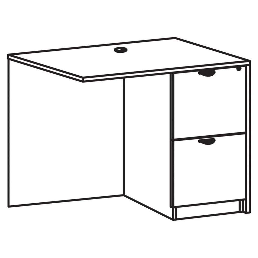 24 x 42 in. Gray Elm Laminate Desk Unit C7180