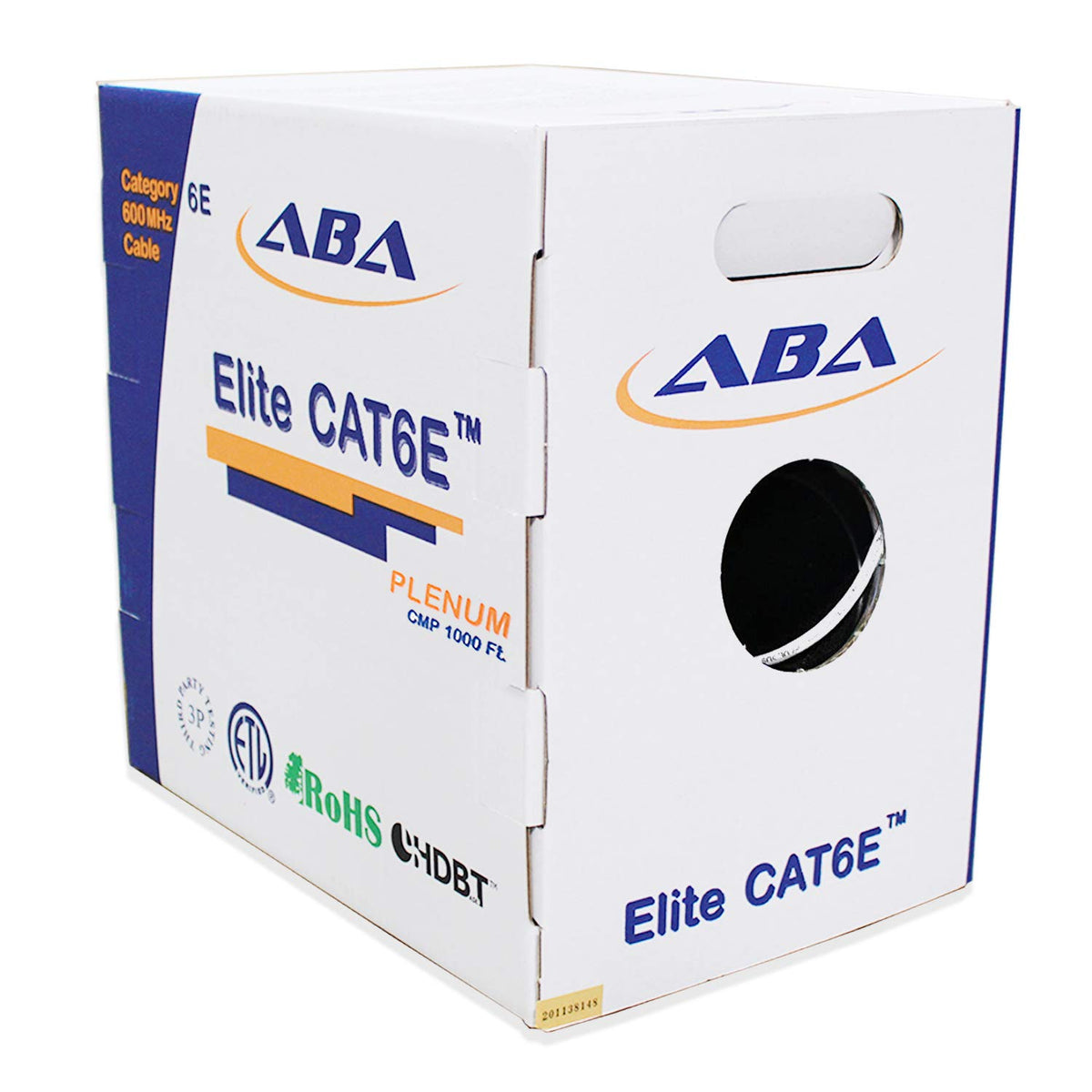 Cat6e Plenum 23AWG UTP 1000 Feet Solid Pure Copper Cable M882447