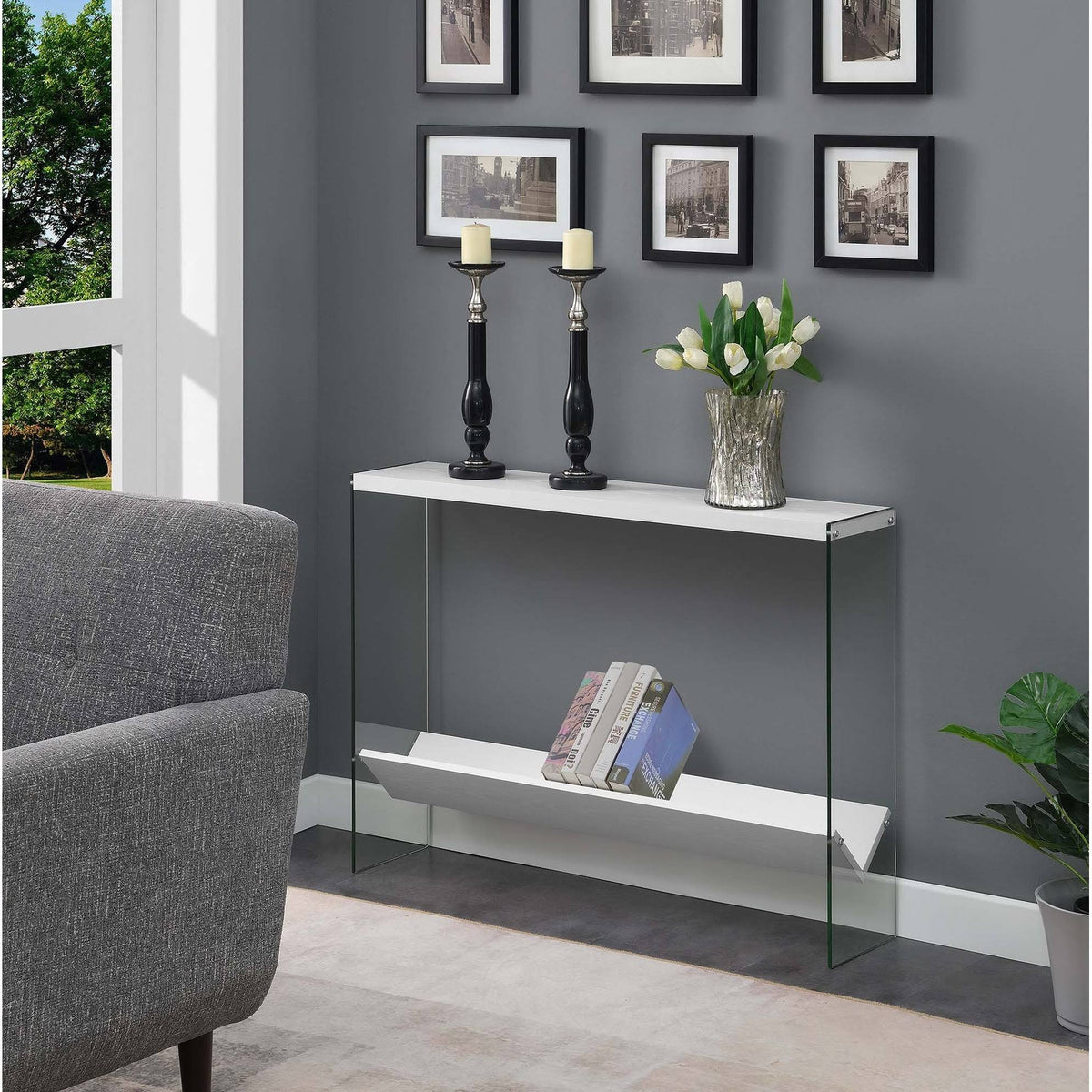 Weathered Grey Console Table R35944