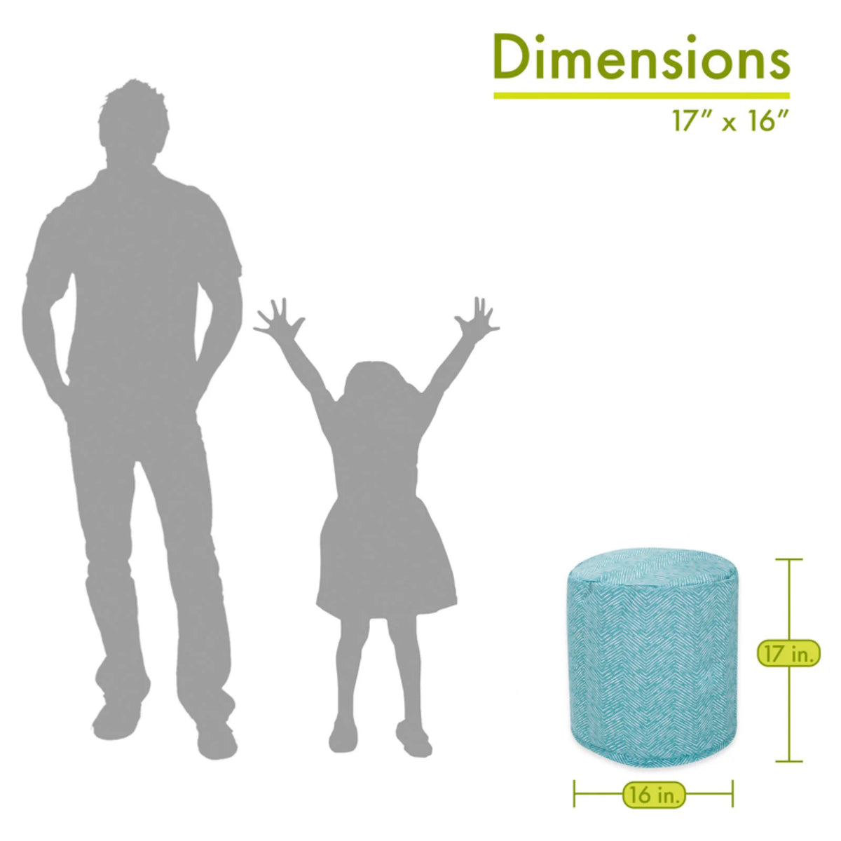 Indoor Outdoor Fabric Pouf Y30557