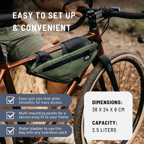 2.5L Olive Bicycle Frame Pouch Bag F292955