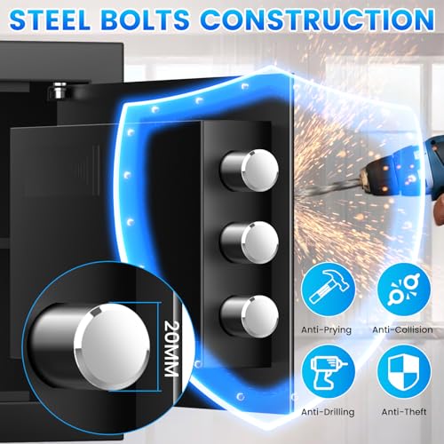 2.5 Cu ft Steel Security Safe with Programmable Keypad Lock V7984