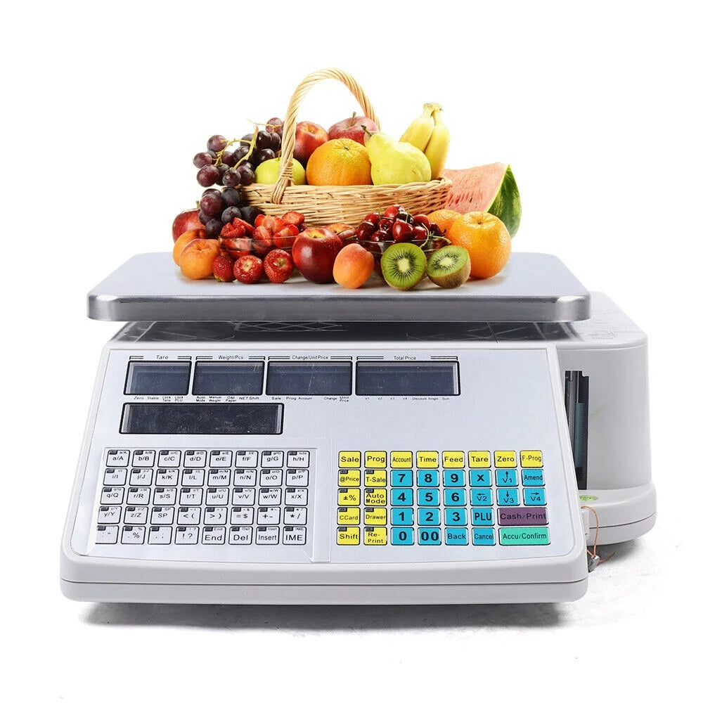 Digital Deli Meat Food Computing Retail Price Scale 66LB with Printer C88939
