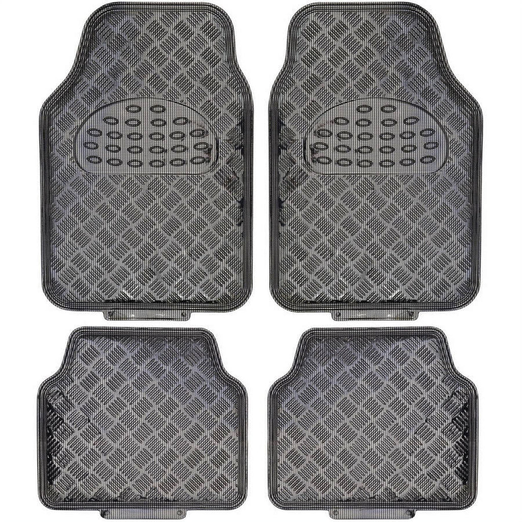 4-Piece Metallic Design Car Floor Mat M286423