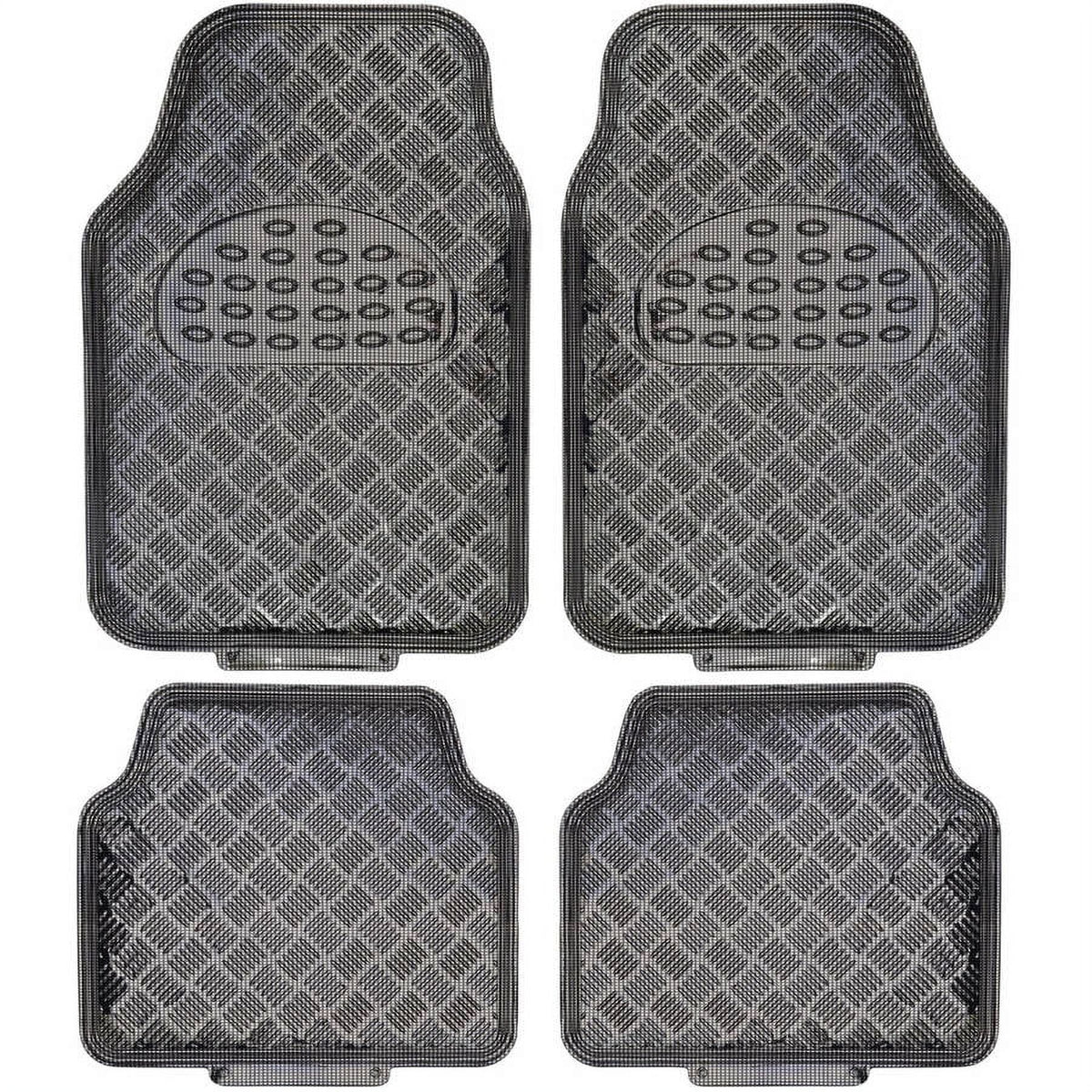 4-Piece Metallic Design Car Floor Mat M286423