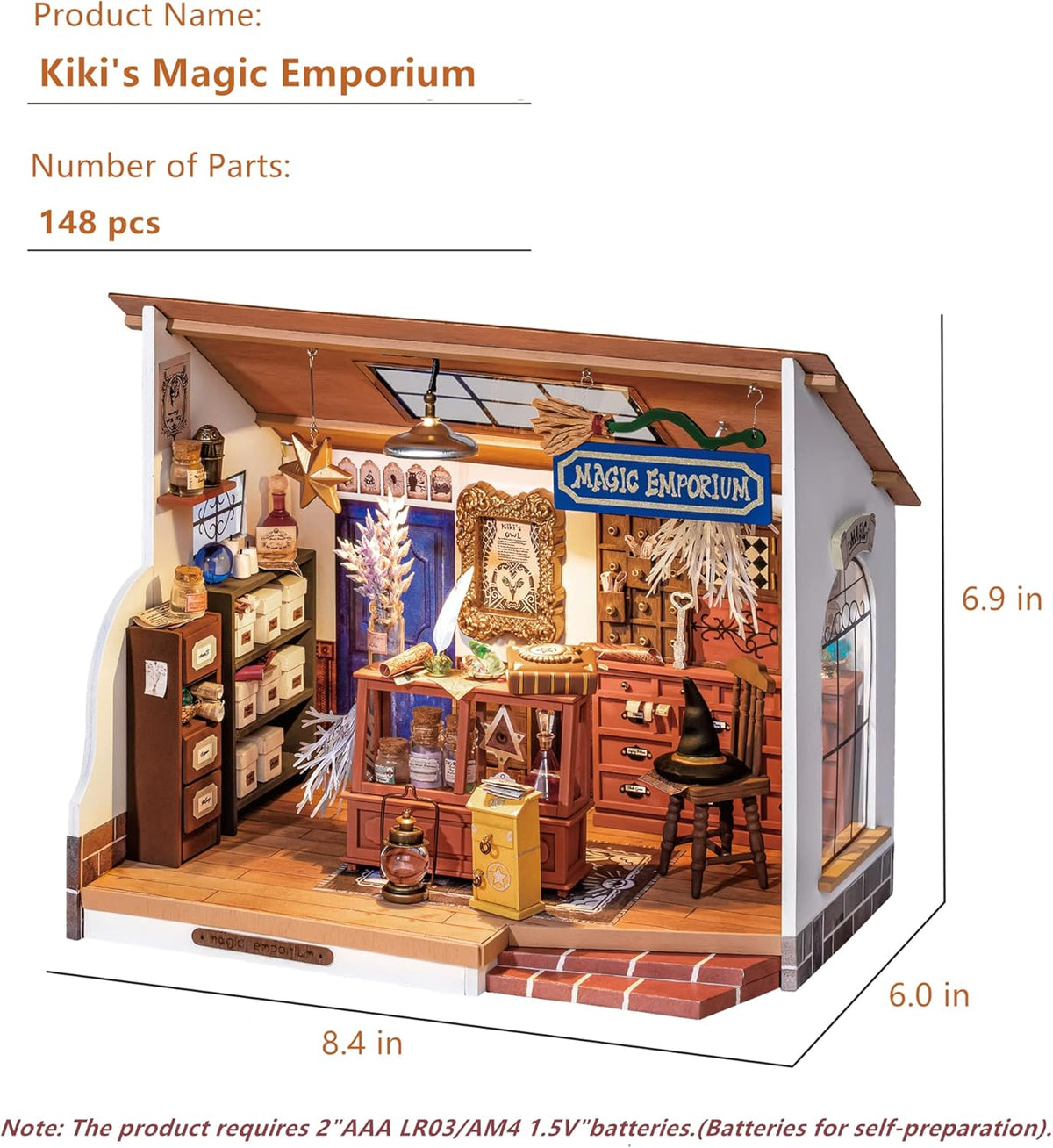 DIY Miniature House Kit with LED Light B161197