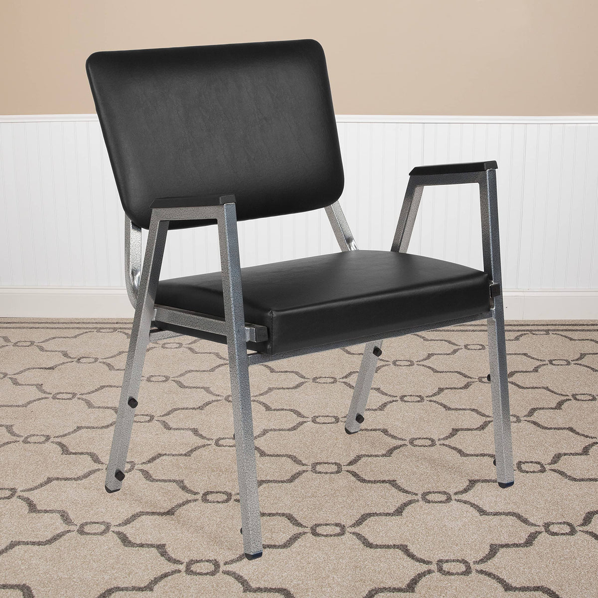 Black Vinyl Bariatric Arm Chair X11582
