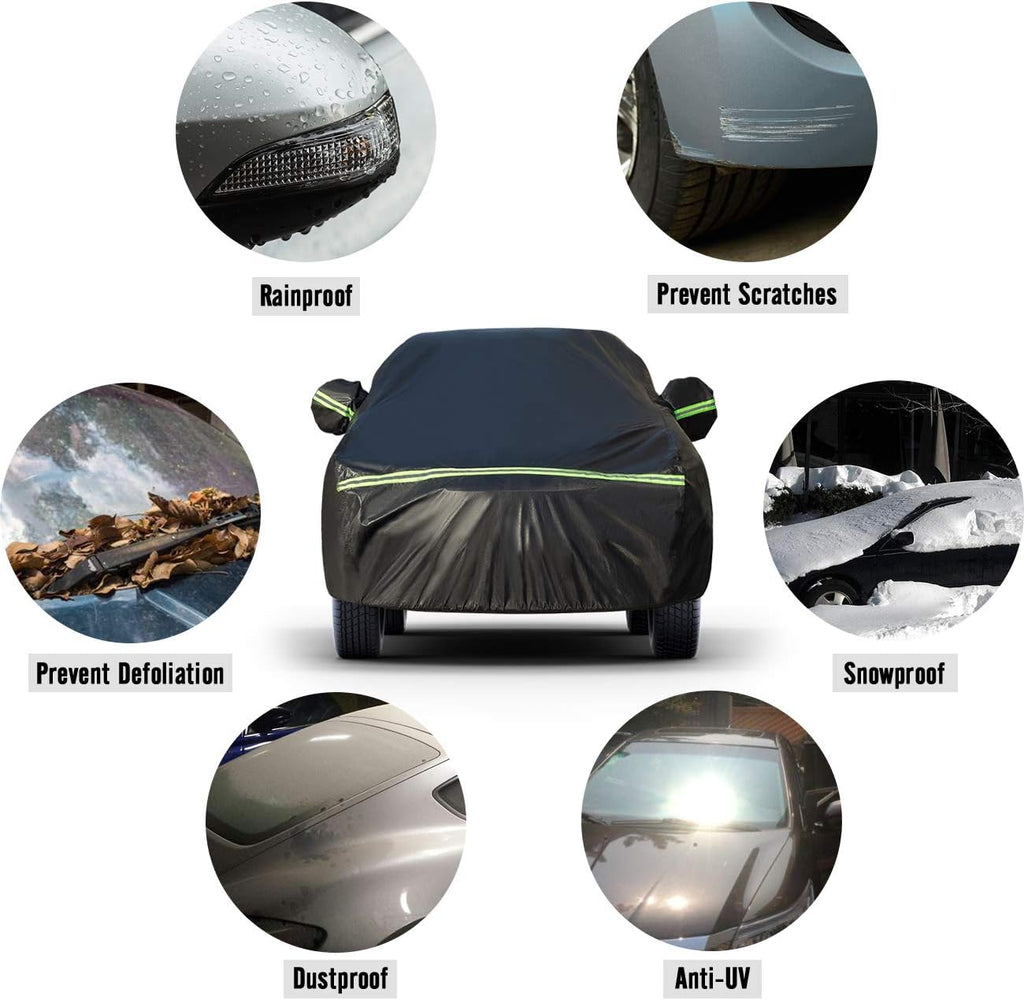 SUV Car Cover 5 Layer Waterproof Windproof Scratch Resistant Pack of 2 A657302