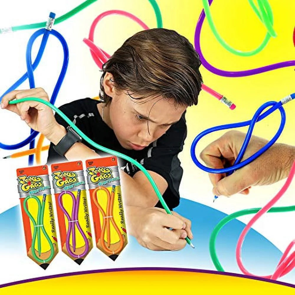 Bendy Pencil 20" Long 8 Units Assorted Color V62227