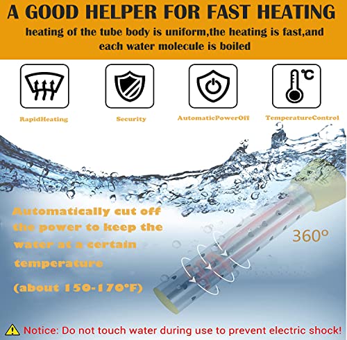Portable 304 Stainless Steel Immersion Water Heater U929710