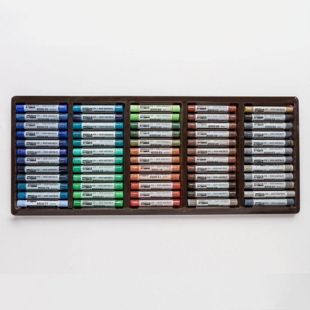 Soft Pastels Set of 120 Wooden Case T35056