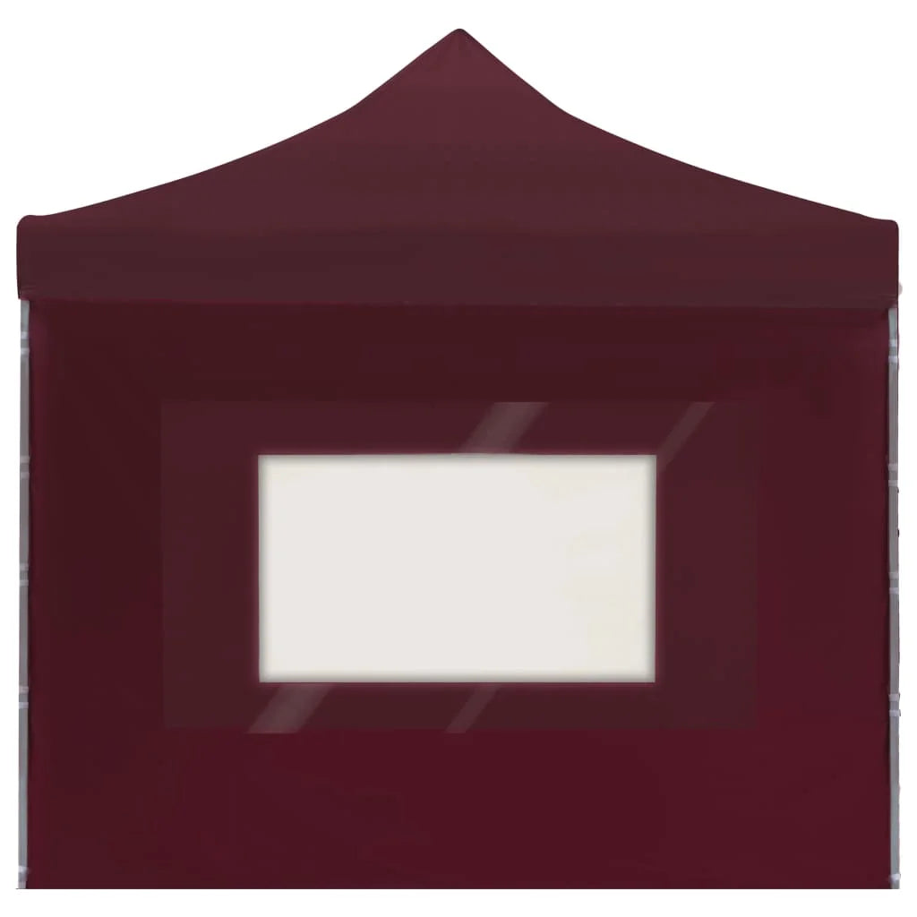 Wine Red Aluminum Folding Party Tent with Walls M34186