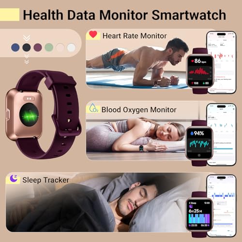 1.8'' Fitness Tracker Smart Watch Black Y65497