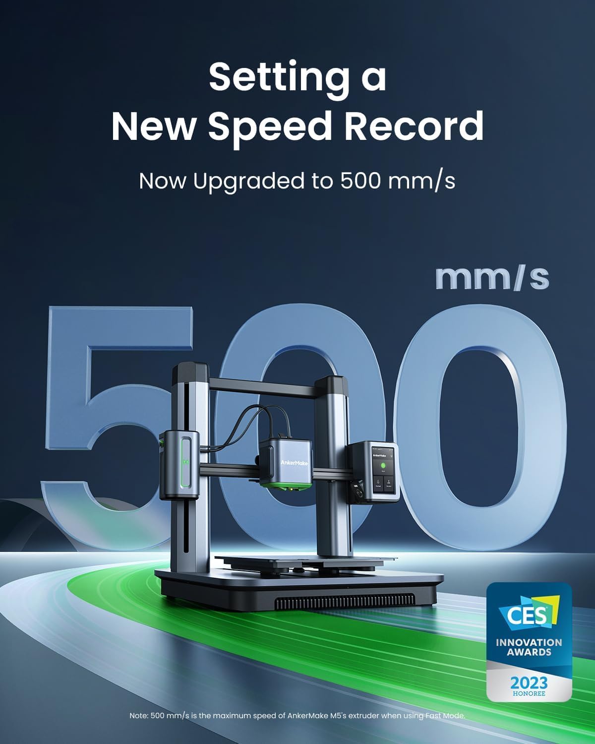 M5 3D Printer, High-Speed, 500 mm/s, Auto-Leveling (Renewed) A14332