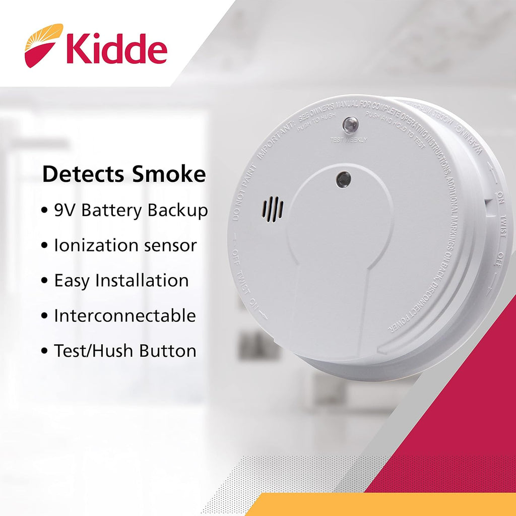 120V AC Wire-In Smoke Alarm with Battery Backup X647061