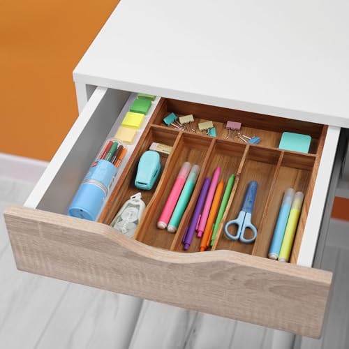 7 Slots Acacia Silverware Organizer R349336