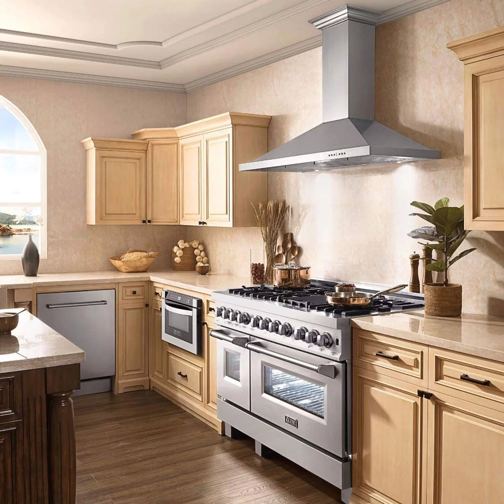 36" Wall Mount Ductless Range Hood with LED Lights Stainless Steel Z605