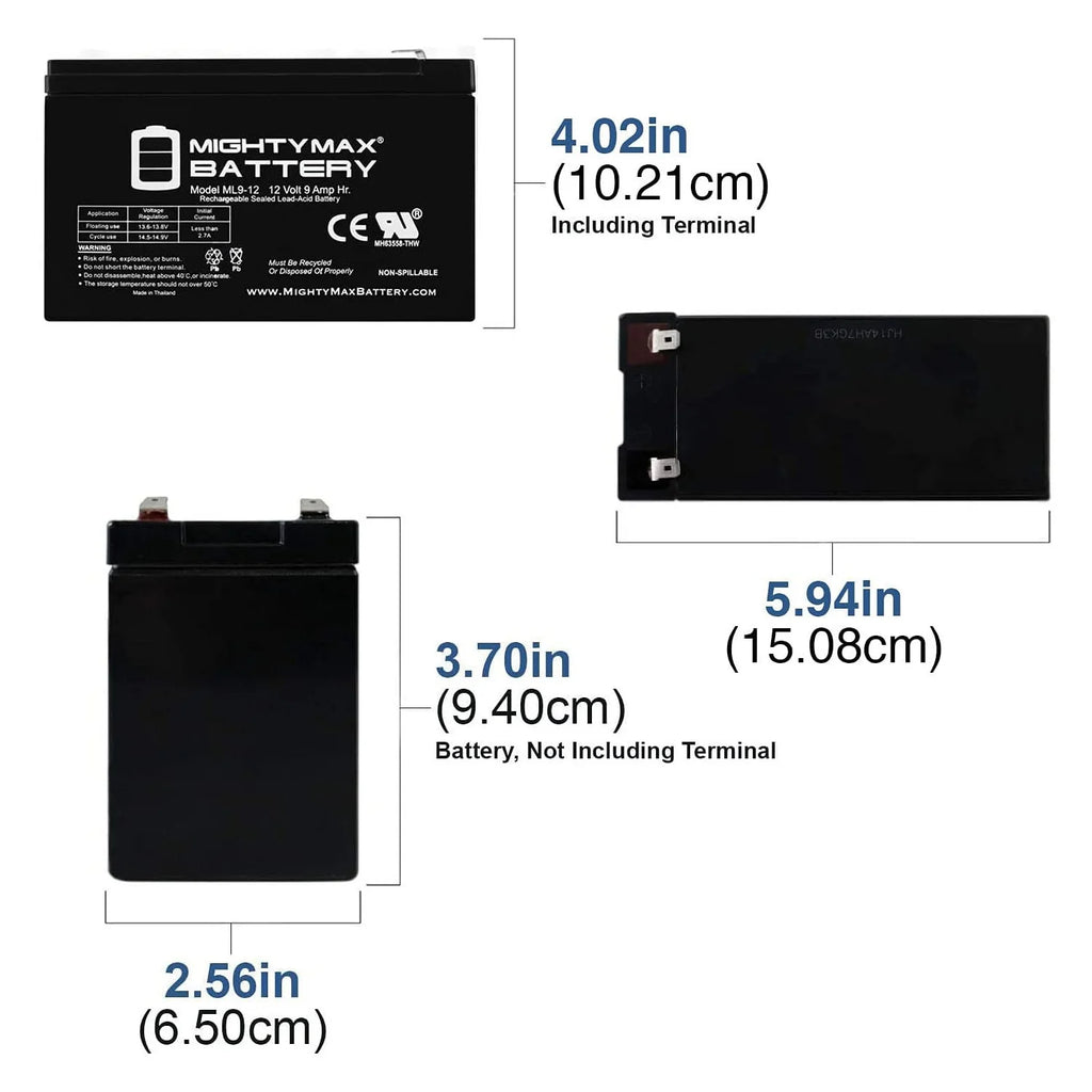 12V 9AH SLA AGM Battery W29762