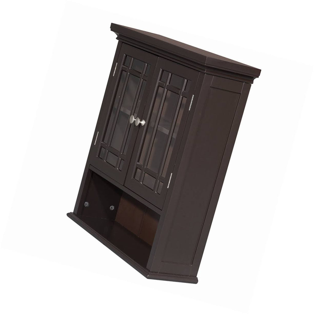 Dark Espresso Wall Cabinet with 2 Doors U735249