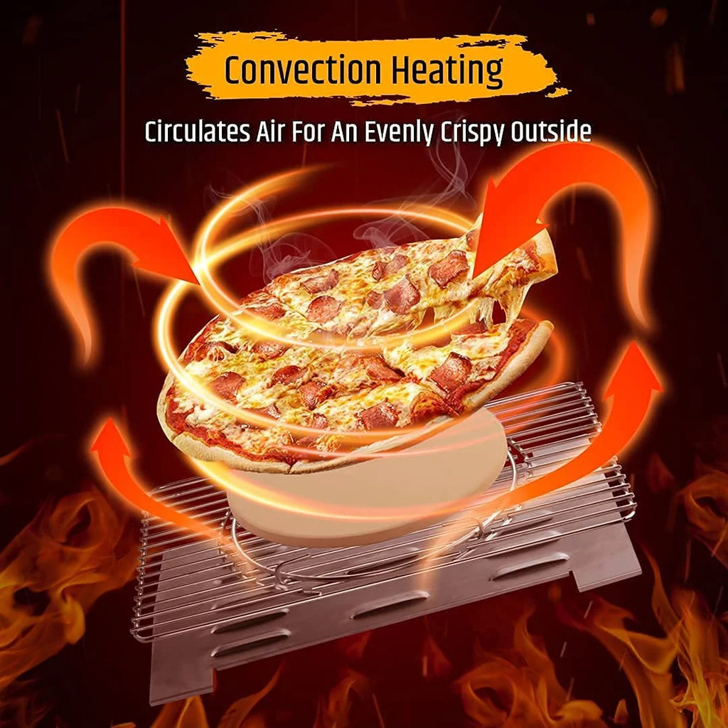 Portable Propane Pizza Oven and Pizza Maker, Stainless Steel N35510